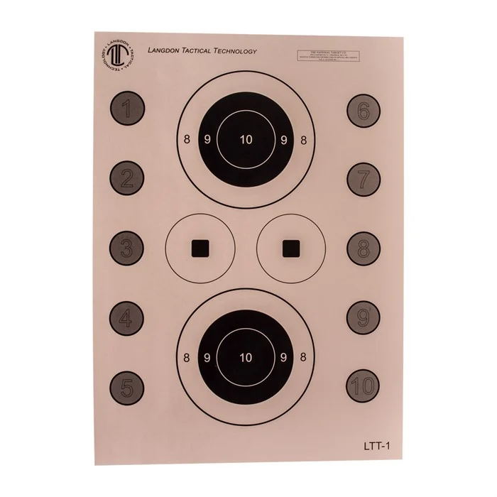 NATIONAL TARGETLANGDON TACTICAL PISTOL SKILLS TARGET