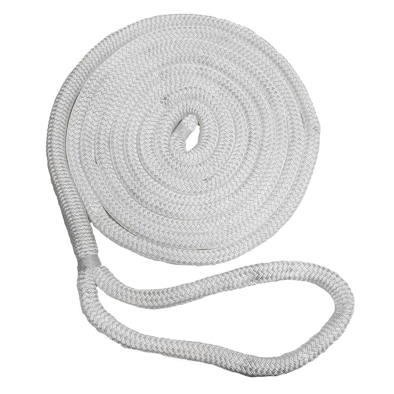 New England Ropes 1/2 Double Braid Dock Line – White – 35 [C5050-16-00035]