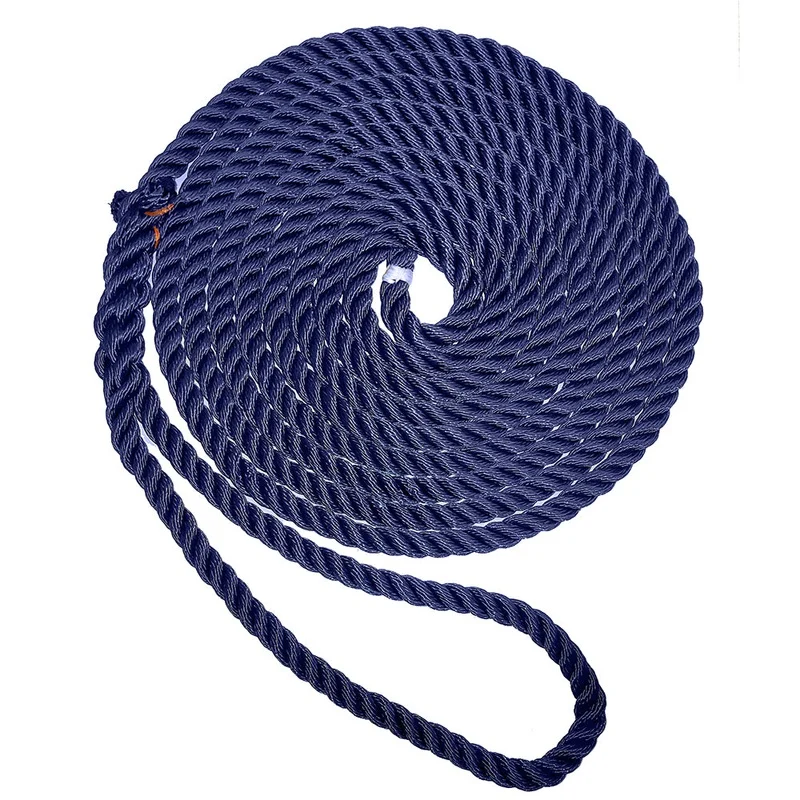 New England Ropes 5/8 Premium 3-Strand Dock Line – Navy Blue – 15 [C6053-20-00015]