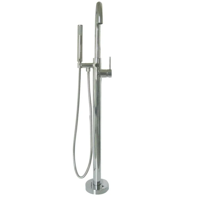 Newport Brass Priya Single Lever Handle Floor Mount Filler in Satin Nickel – PVD Trim Only | Ferguson