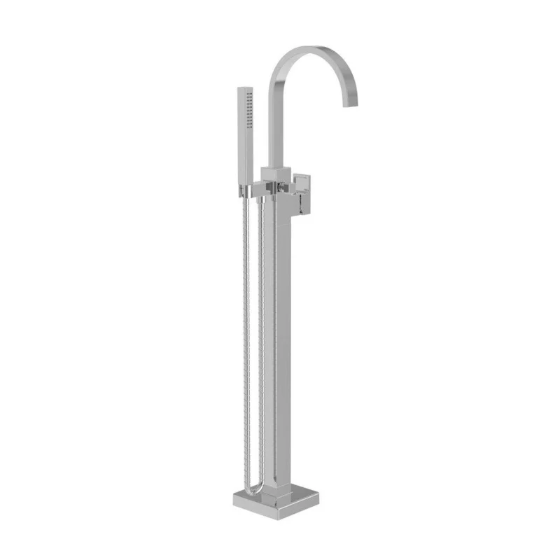 Newport Brass Secant Single Lever Handle Floor Mount Filler in Polished Chrome Trim Only | Ferguson