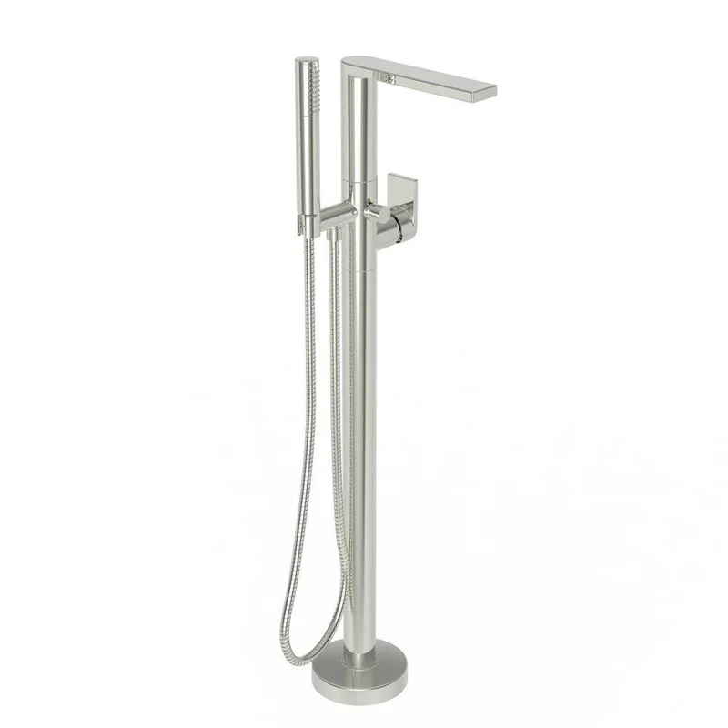 Newport Brass Skylar Single Lever Handle Floor Mount Filler in Polished Nickel – Natural Trim Only | Ferguson