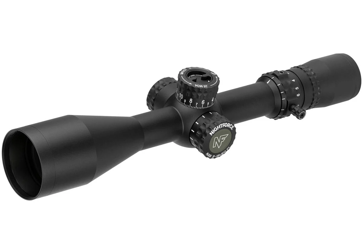 Nightforce NX6 3-18x50mm F1 Scope - MOA-C or MOA-XT Reticle