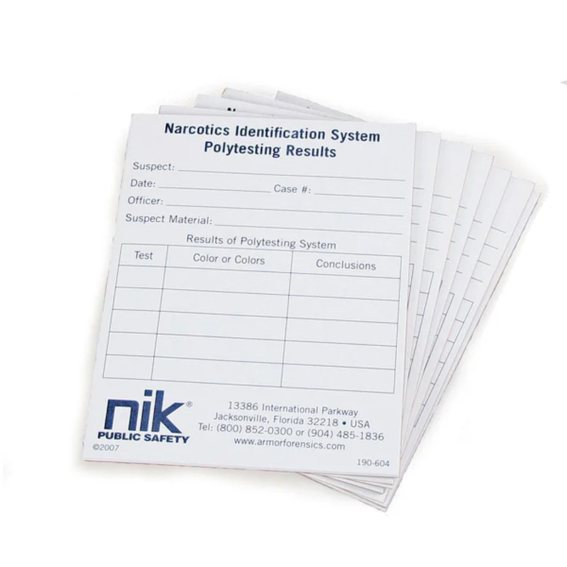 NIK 1004938 P-10 Polytesting Report Pad