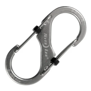 Nite Ize S-Biner SlideLock #2 | Stainless Steel | Locking Dual Carabiner NI02670