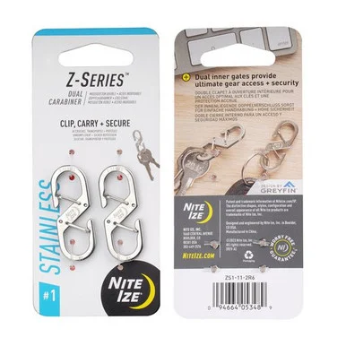 Nite Ize Z-Series # 1 Dual Carabiner 2 Pack ZS1-11-2R6