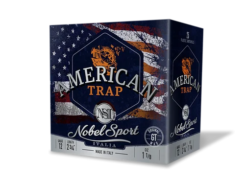 Nobel American Trap 12 Ga, 2.75" 8.5 Shot, 25rd Box