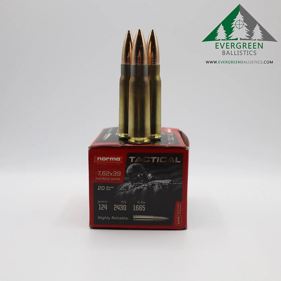 Norma 7.62×39 124 Gr FMJ Ammo