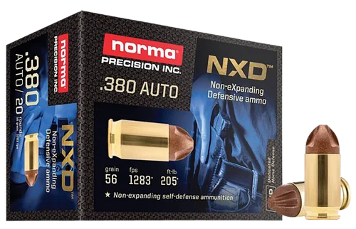 Norma Self Defense .380 ACP, 85gr, Non-eXpanding Defensive, 20rd Box