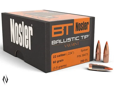 NOSLER 224 60GR BALLISTIC TIP 250PK