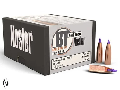 NOSLER 243 55GR BALLISTIC TIP LEAD FREE 100PK