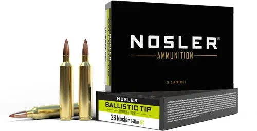 NOSLER 26 NOSLER 140GR BALLISTIC TIP 20RD