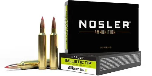 NOSLER 28 NOSLER 160GR BALLISTIC TIP 20RD