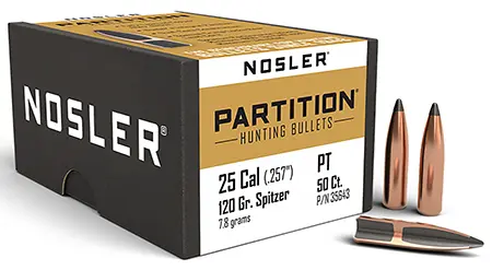 Nosler 35643 Partition25Cal 120gr Spitzer 50/Box