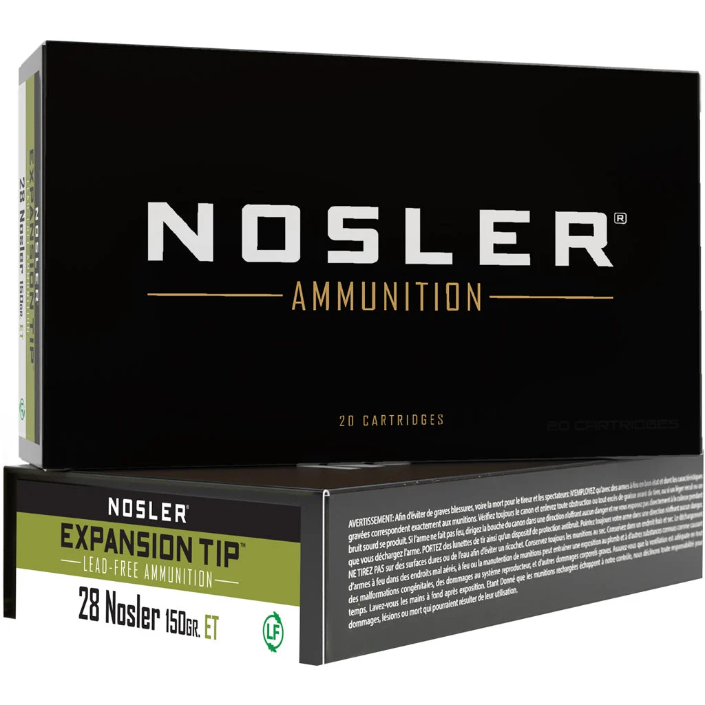 Nosler 40039 Expansion Tip E-Tip Lead-Free150 Grain .28 Nosler