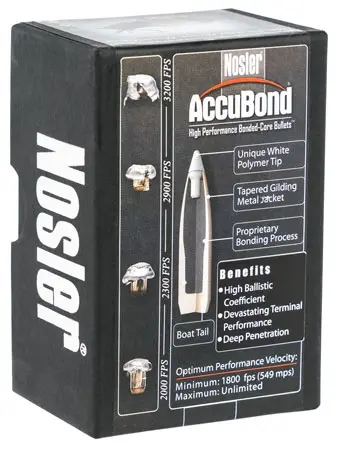 Nosler 56902 AccuBond6.5 Creedmoor .264 130 gr Spitzer Point/ 50 Per Box