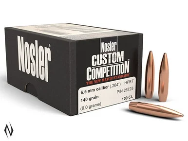 NOSLER 6.5MM 140GR HPBT CUSTOM COMP 100PK