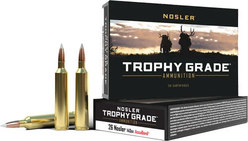 Nosler 60014 Trophy Grade Nosler AccuBond140 Grain .26 Nosler