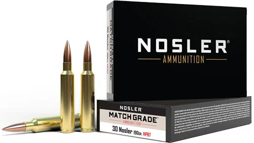 Nosler 60029 Match Grade Custom Competition Hollow Point Boat Tail190 Grain .30 Nosler
