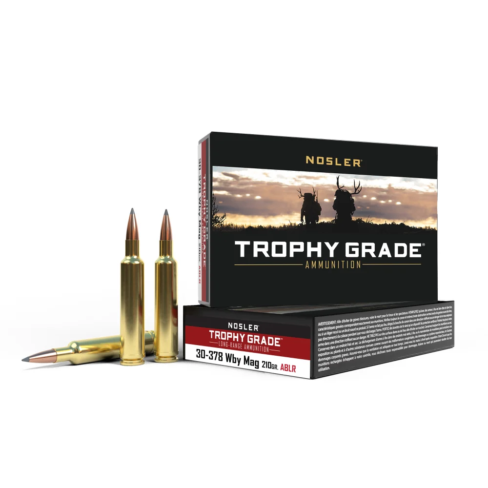 Nosler 60133 Trophy Grade Long-Range 30-378 Wthby Mag 210 gr Nosler Spitzer AccuBond Long Range 20 Per Box/ 10 Case