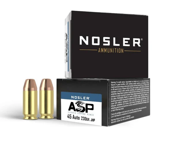 NOSLER ASP 45ACP 230GR HG JHP 20RD