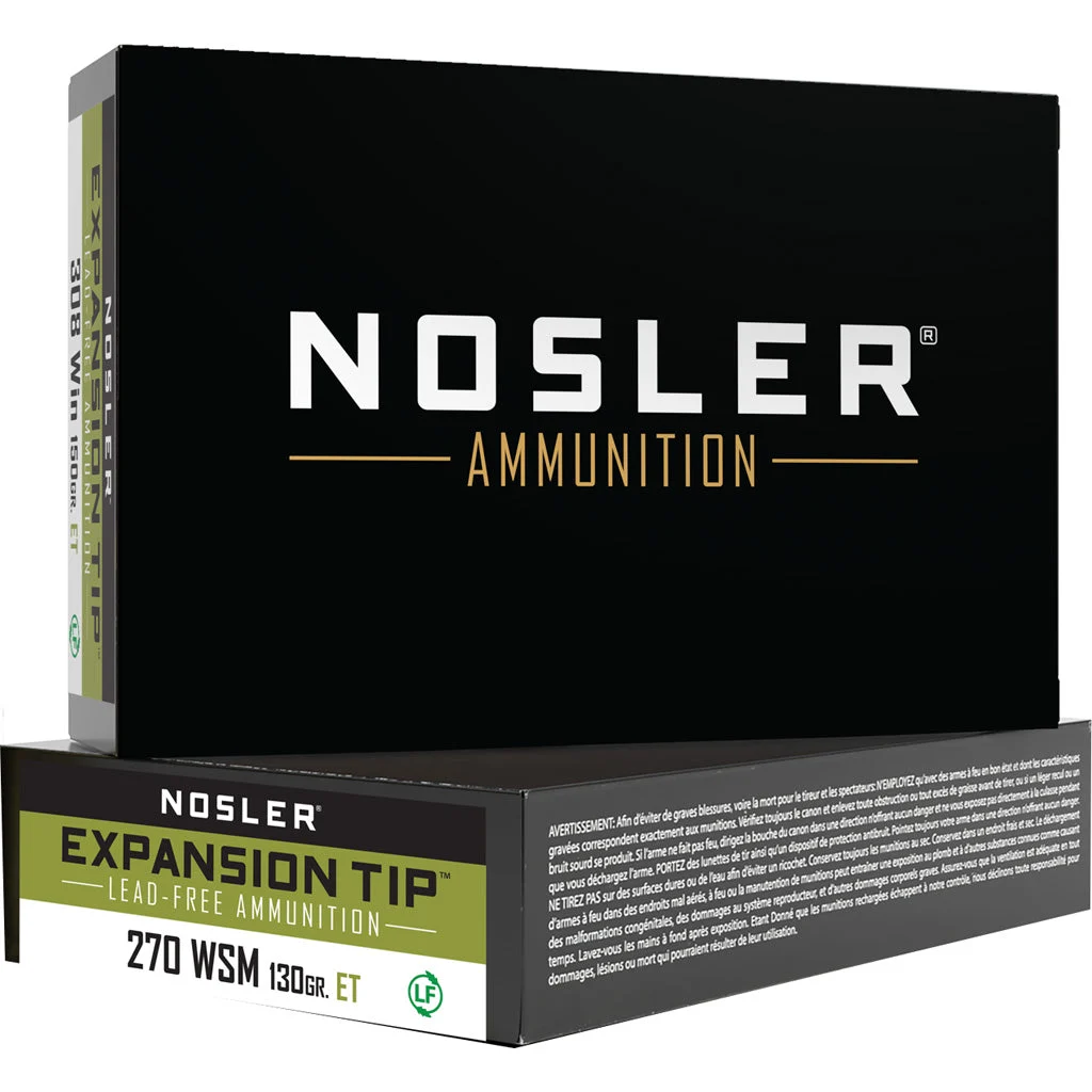 Nosler Expansion Tip .270 WSM 130 gr PolyTip ammo