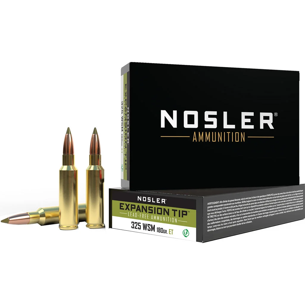 Nosler Expansion Tip .325 WSM 180 gr PolyTip ammo