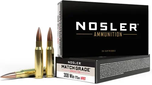 NOSLER MATCH 308 WIN 175GR CUSTOM COMP HPBT 20RD