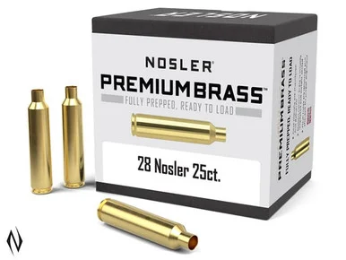 NOSLER PREMIUM BRASS 28 NOSLER 25PK