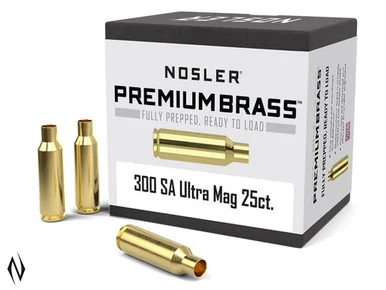 NOSLER PREMIUM BRASS 300 REM SAUM 25PK