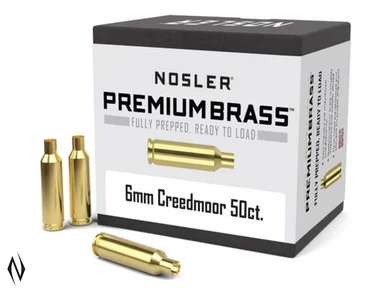 NOSLER PREMIUM BRASS 6MM CREEDMOOR 50PK