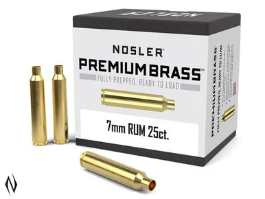 NOSLER PREMIUM BRASS 7MM RUM 25PK