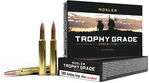 NOSLER TROPHY 280 ACK IMP 160GR ACCUBOND 20RD
