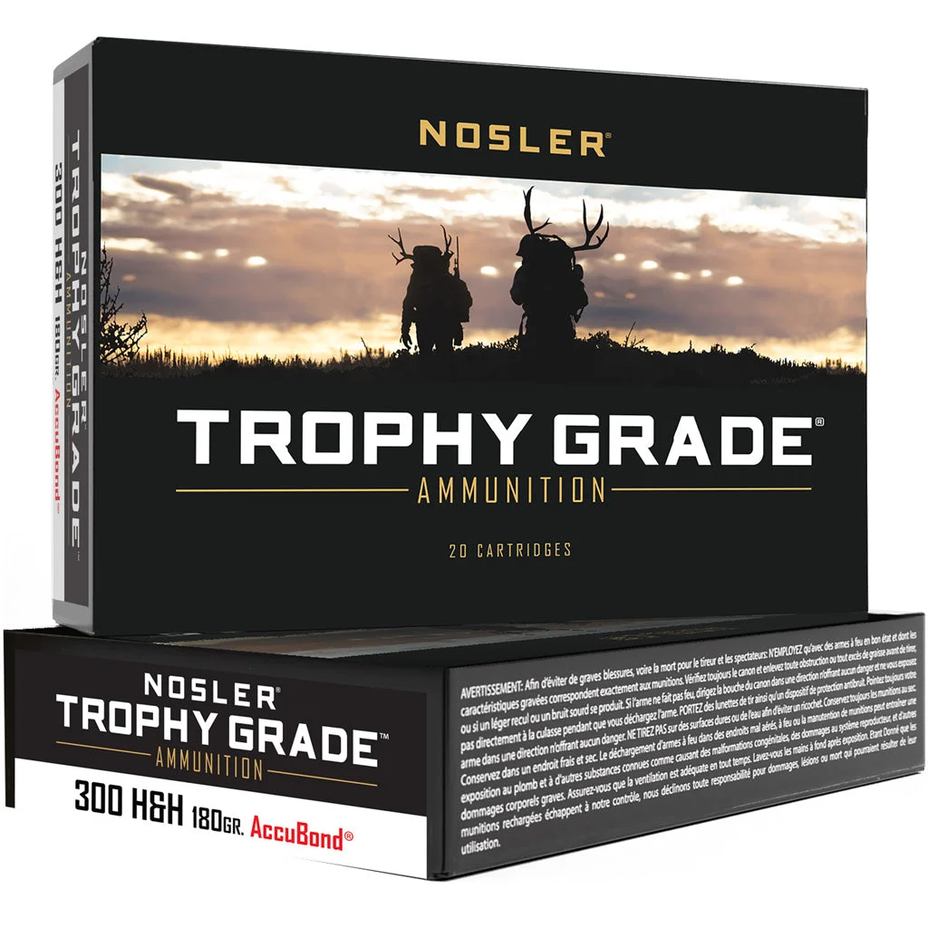 Nosler Trophy Grade .300 H&H Mag 180 gr PolyTip ammo