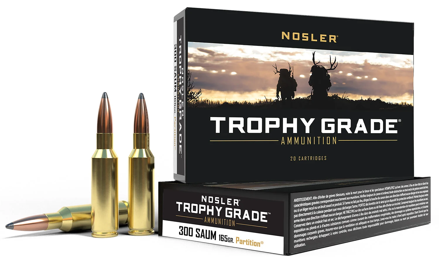 Nosler Trophy Grade .300 Rem SAUM 165 gr JSP ammo