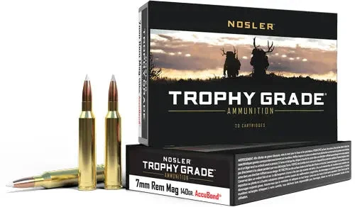 NOSLER TROPHY GRADE 7MM REM MAG 140GR ACCUBOND 20RD