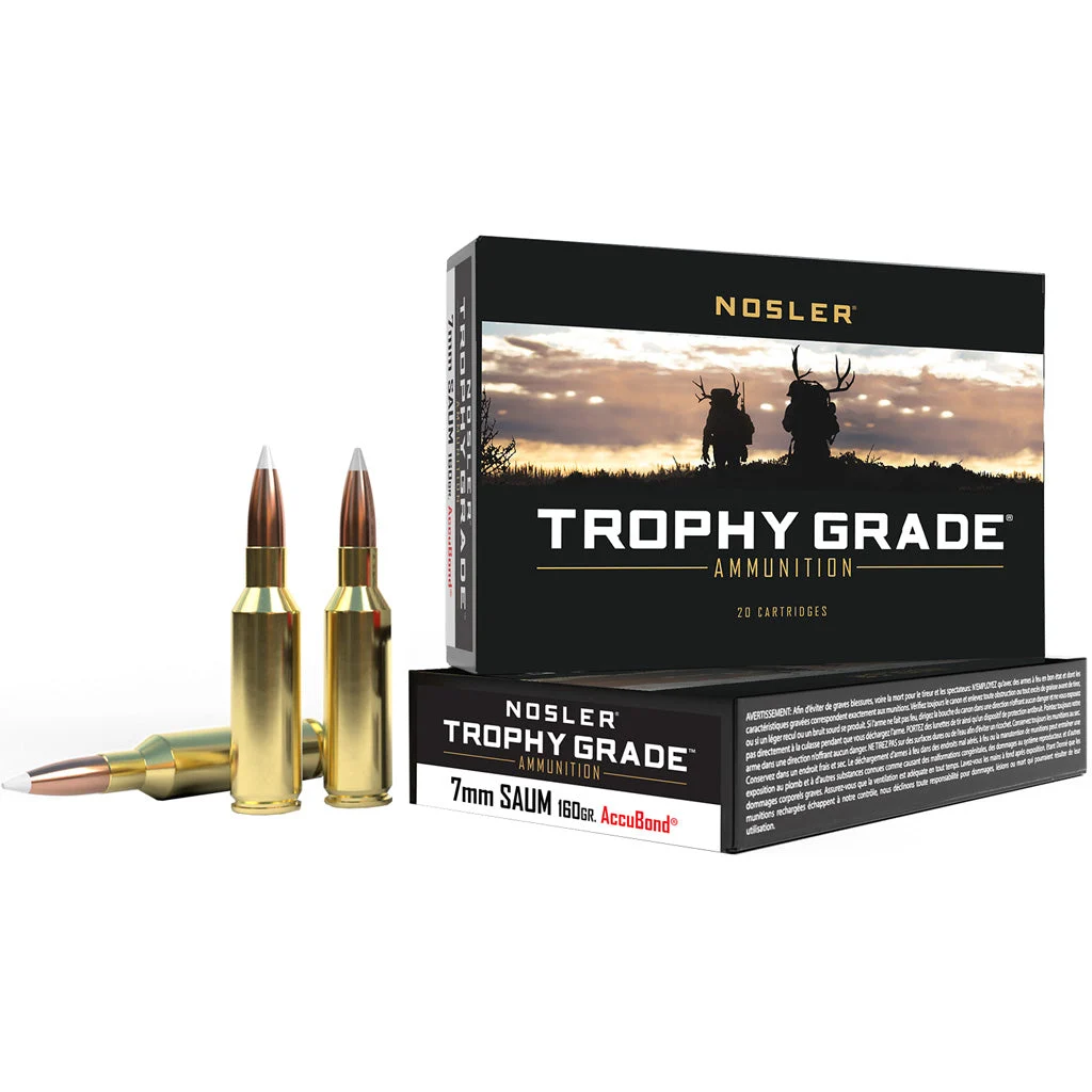 Nosler Trophy Grade Short Action 7mm RUM 160 gr JSP ammo