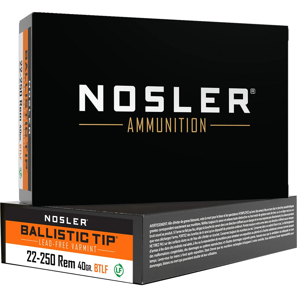Nosler Varmint Ballistic Tip .22-250 Remington 40 gr PolyTip ammo
