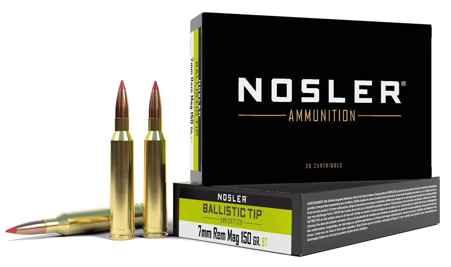 Nosler7mm Remington Mag 150 gr PolyTip ammo