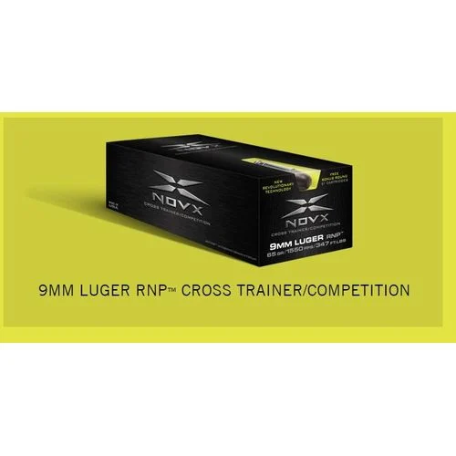 NovX Cross Trainer/Competition Ammunition 9mm Luger 65 Grain RNP Lead-Free