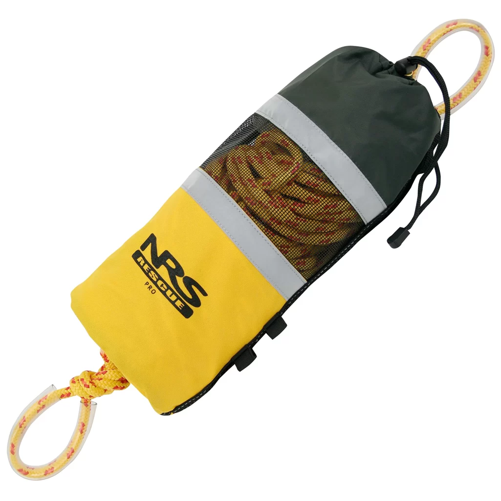 NRS Pro Rescue Throw Bag Yellow with 75′ of 3/8″ Water Rescue Rope