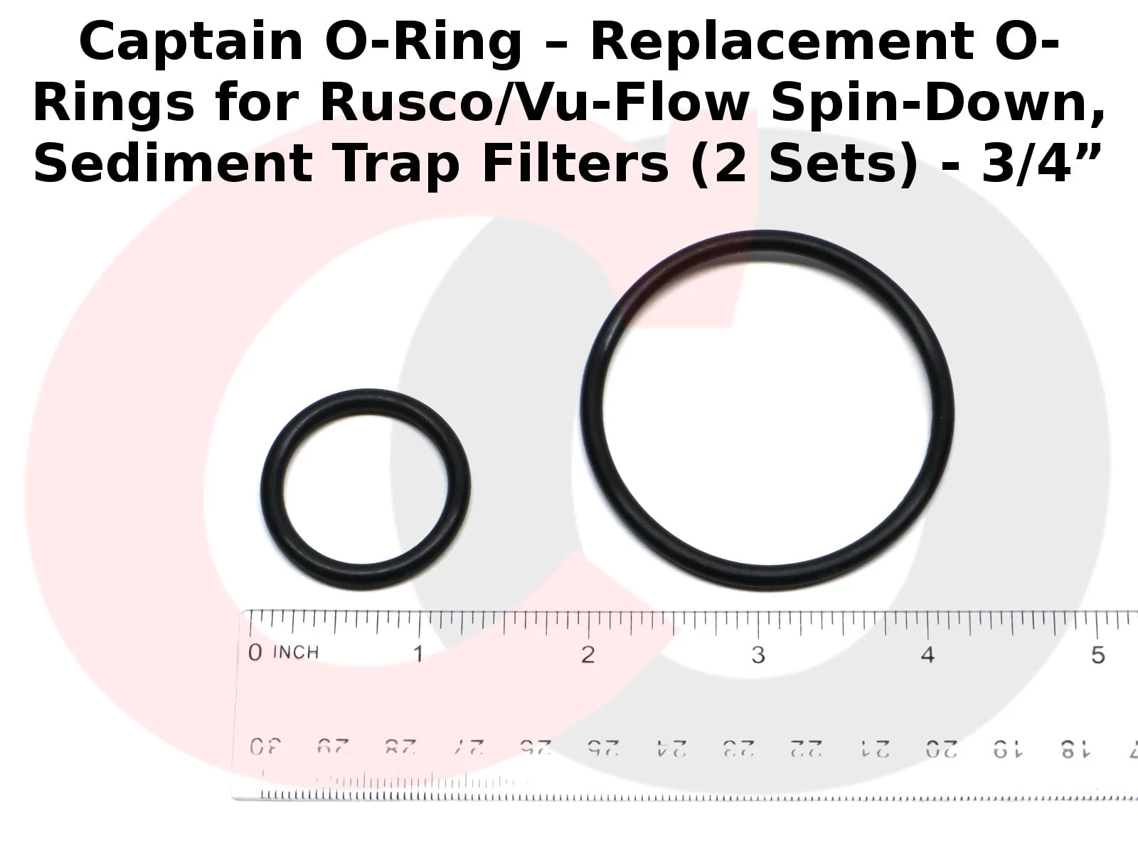 O-Rings for Rusco/Vu-Flow Spin-Down, Sediment Trap Filters (2 Sets) [Select Size .75OR, 1OR, 1.5OR, or 2OR]