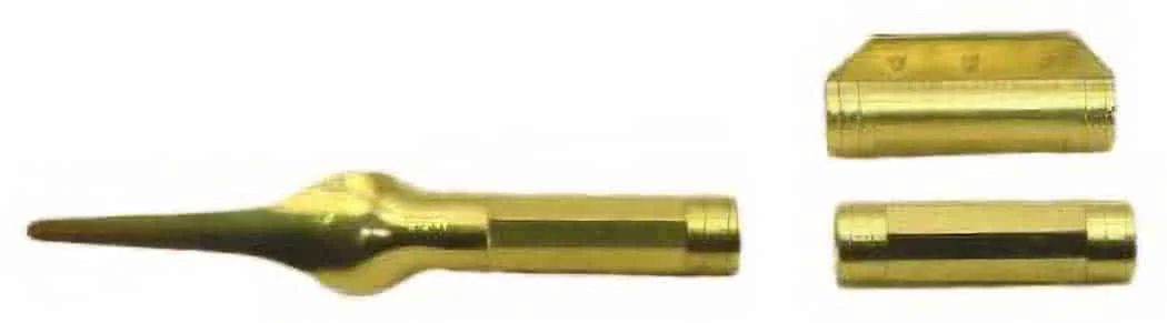 Octagon Full Stock Thimble Set – Cut Tang – Deluxe – 3/8in – Brass