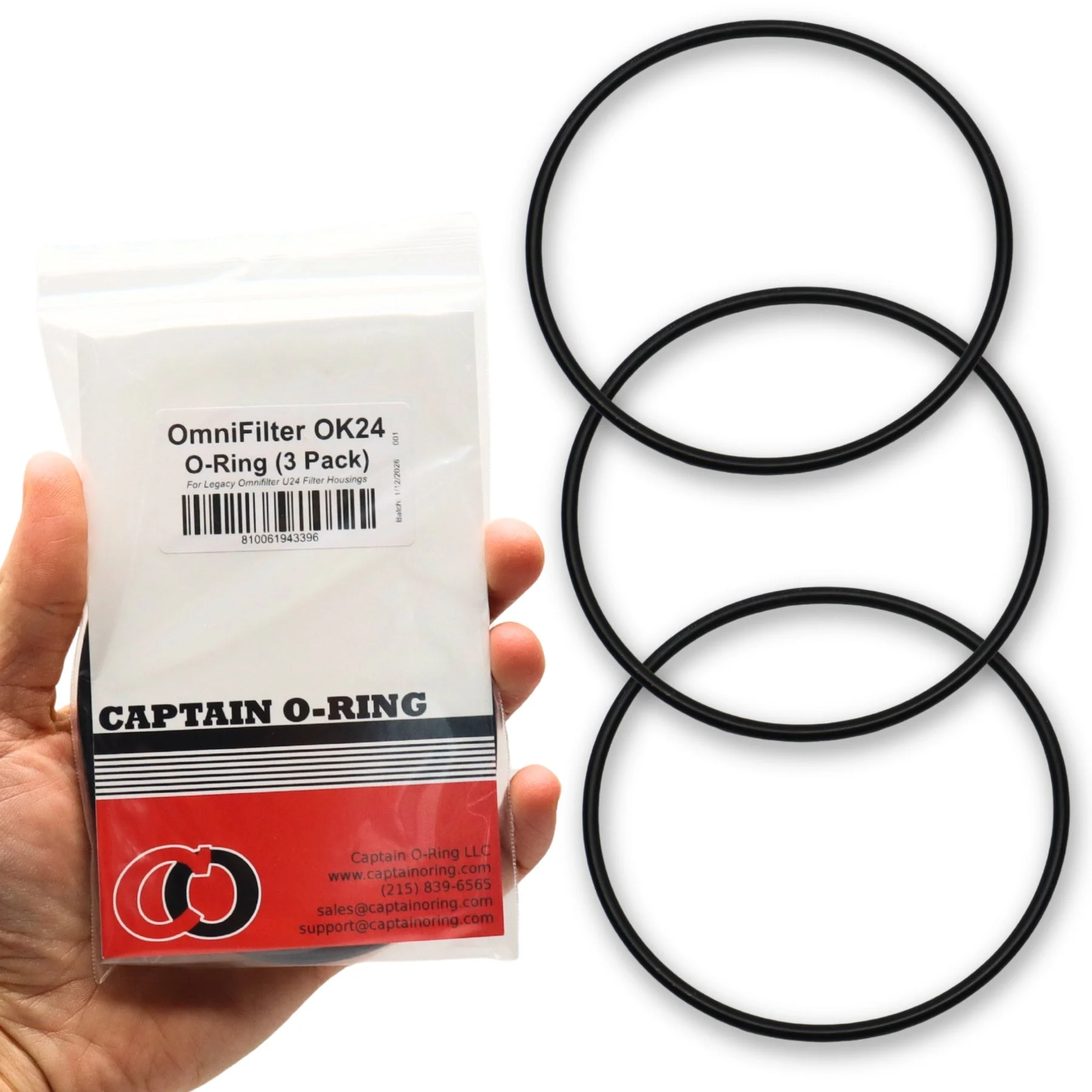 OK24 O-Rings for Omnifilter Legacy/Older Model Water Filter Housings (3 Pack)