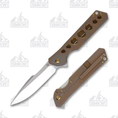 Olamic Rainmaker 259-H Folding Knife Kinetic Earth with Circle Cutouts RFL259H