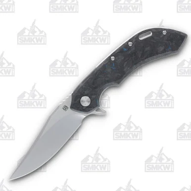 Olamic Wayfarer 247 Folding Knife T-055B Dark Matter FatCarbon/Matte Blue Titanium T055B