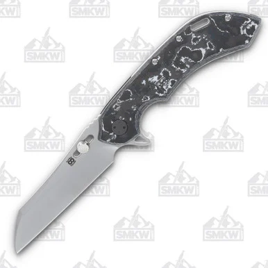 Olamic Wayfarer 247 Folding Knife T-056W White Storm FatCarbon/Dark Blast Titanium T056W