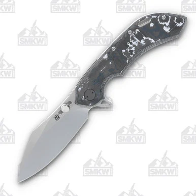 Olamic Wayfarer 247 Folding Knife T-075C White Storm FatCarbon/Dark Blast T075C