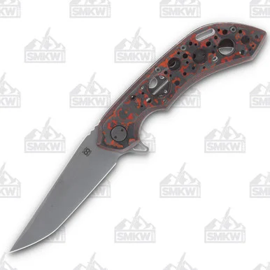 Olamic Wayfarer 247 Folding Knife T-082B Mars Valley FatCarbon/Stonewash with Acid Rain Cutouts T082B