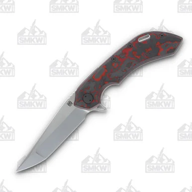 Olamic Wayfarer 247 Folding Knife T028Q Satin S90V Companto Lava Flow FatCarbon/Dark Blast Titanium T028Q